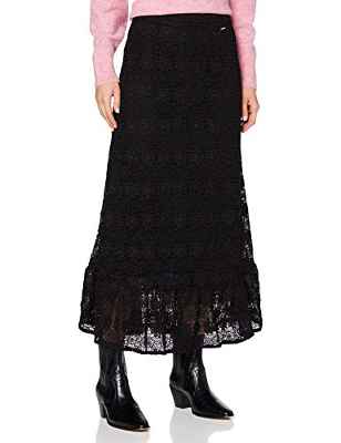 Superdry Morgan Lace Maxi Skirt Falda, Negro (Black 02a), XXS (Talla del Fabricante:6) para Mujer