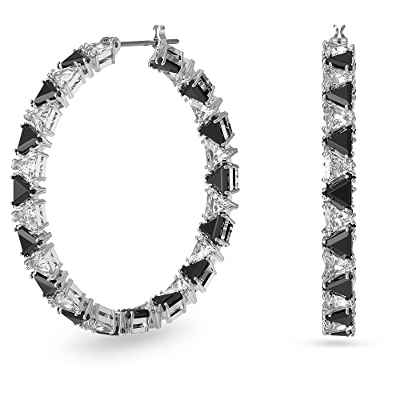 Swarovski Pendientes Millenia para Mujer, Aro con Baño de Rodio, CristalesSwarovski, Colección Millenia deSwarovski