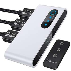 Switch HDMI 8K a 60 Hz, con mando, 1 Entrada 2 Salidas / 2 entradas 1 Salida, HDMI 4K 120Hz Dolby Vision, 3D, HDCP 2.3 para TV / Pc, PS5