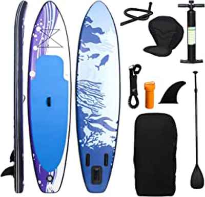 Tabla de surf hinchable Cecaylie con remo + accesorios 