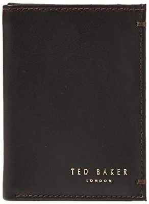 Ted Baker Zacks, Accesorio de Viaje: Cartera Plegable para Hombre, Marrón Oscuro, Talla única