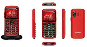 Telefunken gsm S520, desbloqueado, Teléfono Móvil para mayores, Rojo