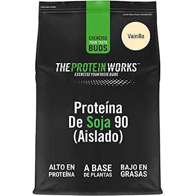 THE PROTEIN WORKS Proteína De Soja 90 (aislado) | Crema Alla | 100% Vegano | Procedente De Fuentes Sostenibles | Bajo En Grasas, Vainilla, 2000 Gramo