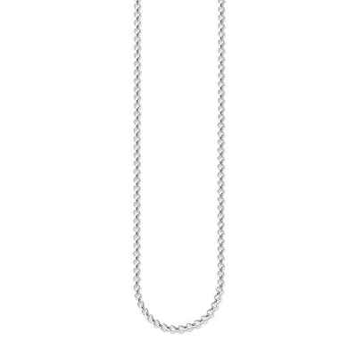 Thomas Sabo Charm Club Cadena unisex para charms, cadena de eslabones redondos y pequeños, plata de ley 925, X0001-001-12