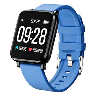 Tipmant Reloj Inteligente para Hombre y Mujer, rastreador de Fitness con pulsómetro, presión Arterial, podómetro