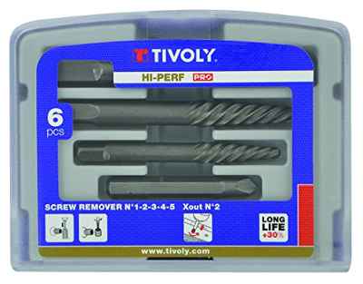 TIVOLY 11111070001 - Juego Extractor de clavos y extractor de tornillos TECHNIC (Envase de 6 pz.)