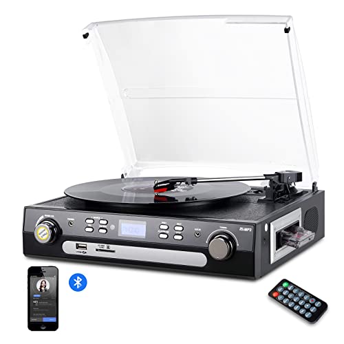 Tocadiscos de Vinilo Bluetooth con Altavoces estéreo