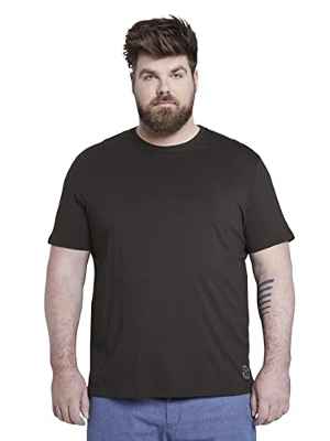 TOM TAILOR 1018735 Plussize Basic - Camiseta en paquete doble para Hombre, Negro (29999 - Black), 4XL Große Größen