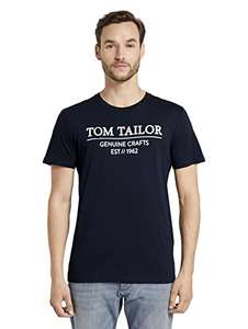 TOM TAILOR Camiseta con Logotipo de algodón orgánico para Hombre