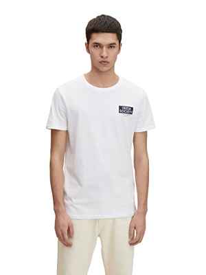 TOM TAILOR Denim 1029962 Camiseta con Estampado, 20000-White, XL para Hombre