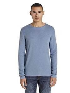 TOM TAILOR Denim Hombre Mélange Pullover Suéter (color gris o azul claro).