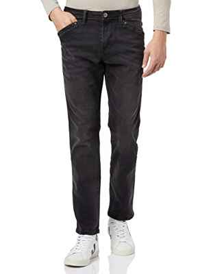 TOM TAILOR Hombre Josh Regular Slim Jeans 1034645, 10258 - Overdyed Black Denim, 33W / 36L