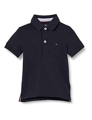 Tommy Hilfiger Boys Tommy Polo S/S, Polo Niños, Azul (Sky Captain 420), 164 (Talla del fabricante: 14)