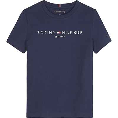 Tommy Hilfiger Camiseta Essential S/S, Azul (Twilight Navy), 164 Unisex niños