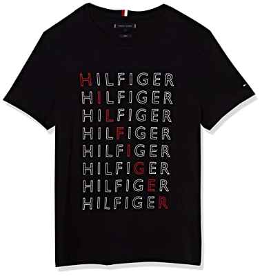 Tommy Hilfiger Camiseta Repeat Hilfiger S/S, Desert Sky, M para Hombre
