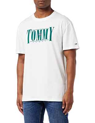 Tommy Hilfiger Camiseta TJM CLSC Essential Serif S/S, White, L para Hombre