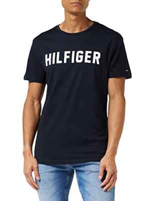 Tommy Hilfiger Cn SS tee Hilfiger Camiseta, Azul (Desert Sky), L para Hombre