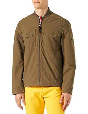 Tommy Hilfiger Cotton Bomber Jacket Chaqueta, Faded Military, S para Hombre