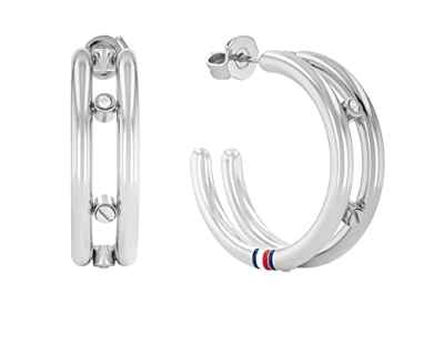 Tommy Hilfiger Jewelry Pendientes de botón para Mujer de Acero inoxidable con cristales - 2780614