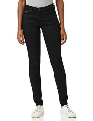 Tommy Hilfiger Nora Mid Rise Skinny Fit Vaqueros, Staten Black, 24W/28L para Mujer
