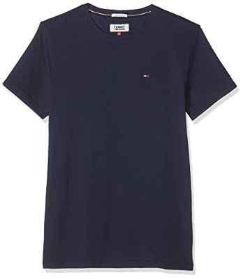 Tommy Hilfiger Regular C Camiseta con Cuello Redondo, Azul (Black Iris), XL para Hombre