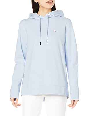 Tommy Hilfiger Regular Sudadera con Capucha, Breezy Blue, XS para Mujer