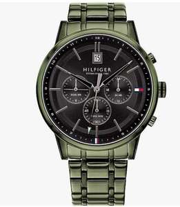 Tommy Hilfiger Reloj Analógico de Cuarzo multifunción para hombre con Correa en Acero Inoxidable