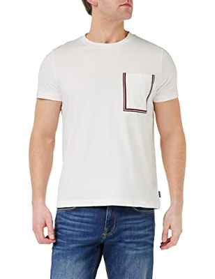 Tommy Hilfiger RWB Outline Pocket tee Camisetas S/S, White, XXL para Hombre
