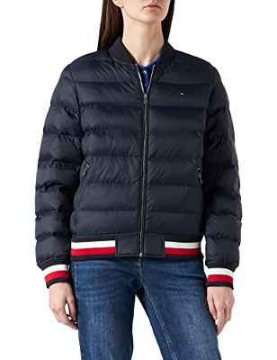 Tommy Hilfiger Sorona LW-Bomber Acolchado Chaqueta, Desert Sky, L para Mujer