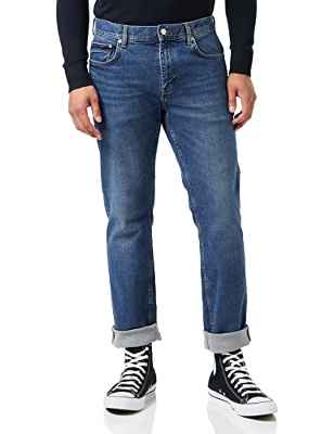 Tommy Hilfiger Straight Denton Str Jace Indigo Jeans, 33W/34L para Hombre