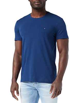 Tommy Hilfiger Stretch Slim FIT tee Camiseta, Twilight Indigo, M para Hombre