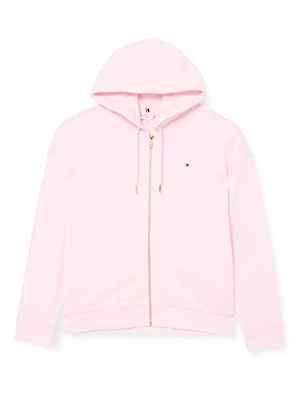 Tommy Hilfiger Sudadera con Capucha y Cremallera Completa Relajada, Pastel Pink, XS para Mujer