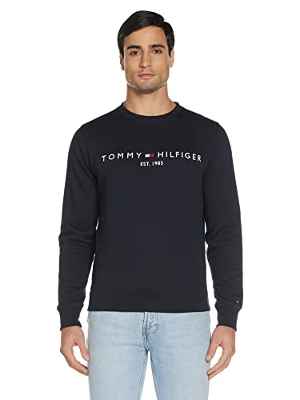 Tommy Hilfiger Sudadera con Logotipo de Tommy, Desert Sky, XL para Hombre