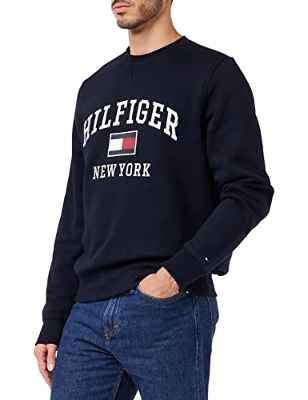 Tommy Hilfiger Sudadera universitaria Moderna, Desert Sky, L para Hombre