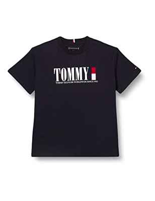 Tommy Hilfiger Tommy Graphic tee S/S Camisetas, Cielo del Desierto, 6 Años para Niños