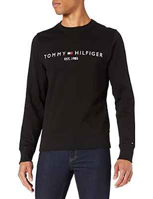 Tommy Hilfiger Tommy Logo Sweatshirt Sudadera con Capucha, Negro (, S para Hombre