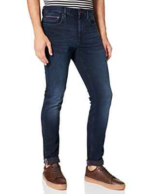 Tommy Hilfiger XTR Slim Layton Blublk Jeans, Iowa Blue Black, 29W/36L para Hombre