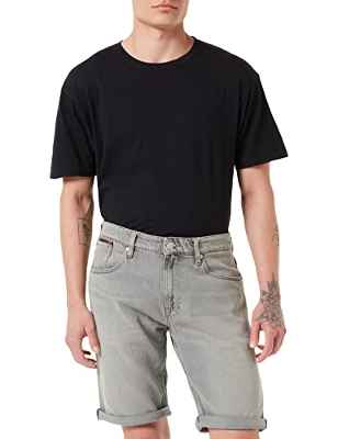 Tommy Jeans Ronnie Short BF0174 Pantalones, Denim Black, 30W Regular para Hombre