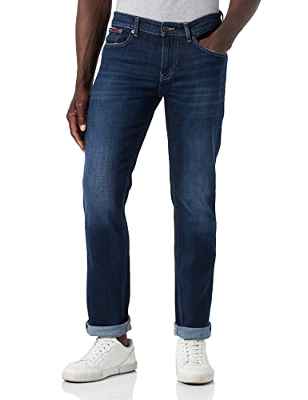 Tommy Jeans Ryan RGLR STRGHT CE153 Pantalones de Mezclilla, Denim Dark, 34W / 36L para Hombre