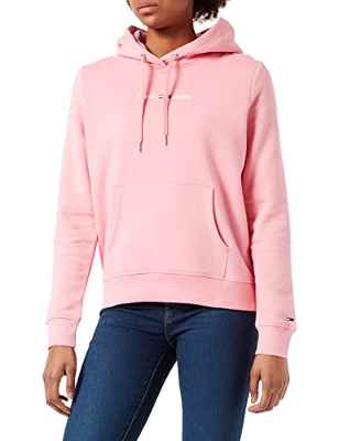 Tommy Jeans Sudadera con Capucha con Logotipo Lineal Tjw, Fresh Pink, M para Mujer