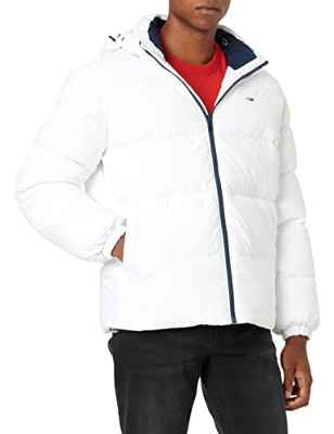 Tommy Jeans TJM Essential Down Jacket Chaqueta de plumón, White, M para Hombre