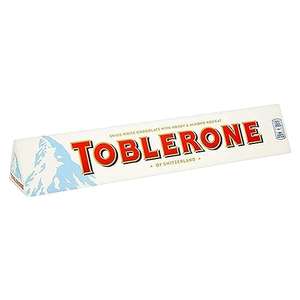 Tres barras de Toblerone Chocolate Blanco Suizo con Nougat de Miel y Almendras Formato Grande 360g
