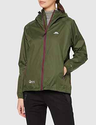 Trespass Qikpac Chaqueta Impermeable Compact Pack Away, Mujer, Verde Oscuro, XS