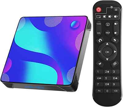 TUREWELL - TV Box Android 11.0, RAM de 4 GB, ROM de 64 GB, RK3318 de 4 núcleos, 64 bit, Cortex-A53, compatible con 2,4/5,0 GHz, wifi doble banda, BT4.0, 3D, 4K, 1080p, H.265, Ethernet 10/100M, HD 2.0