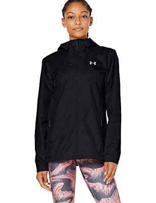 Under Armour Forefront Rain Chaqueta, Mujer, Negro, SM