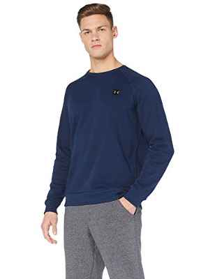 Under Armour Rival Fleece Crew Sudadera, Hombre, Azul (Academy/Onyx Blanco), LG