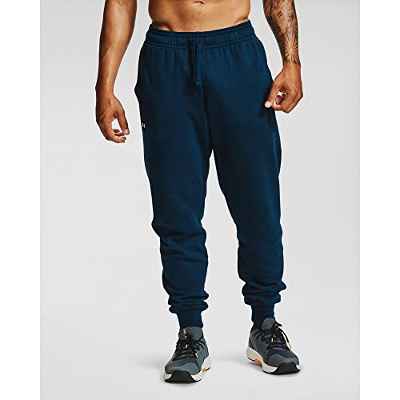 Under Armour Rival Fleece, pantalones de chándal hombre, Azul (Academy / Onyx White) , M