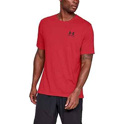 Under Armour Sportstyle Left Chest Camiseta, Hombre, Rojo (Red/Black), M