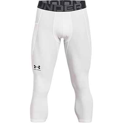 Under Armour UA HG Armour 3/4 Legging pantalón Largo, Blanco/Negro (100), XL para Hombre