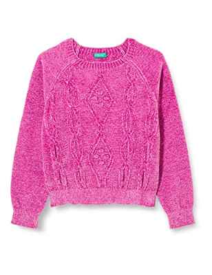 United Colors of Benetton Camiseta G/C M/L 1027C101P SUÉTER DE Manga Larga con Cuello Redondo, Púrpura 0K9, 160 para Niñas